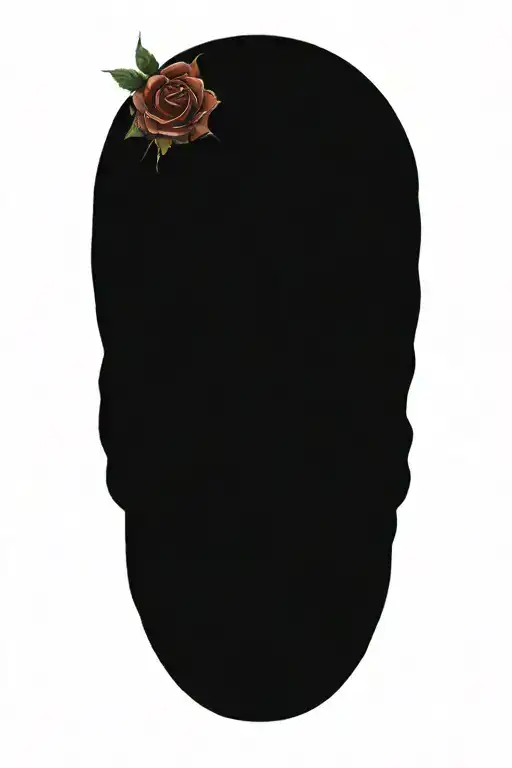 single skull with roses and thorns intertwined tattoo design idea