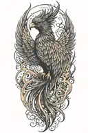 phoenix rising from the ashes tattoo design idea