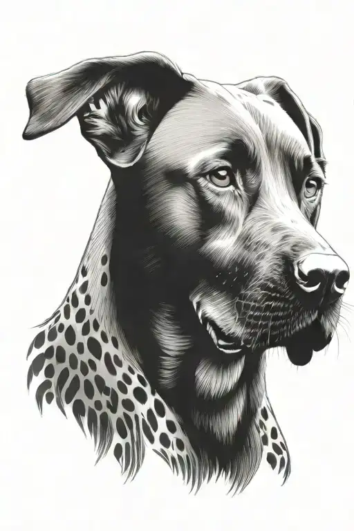Labrador dog breed tattoo design idea