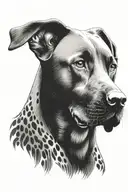 Labrador dog breed tattoo design idea