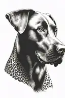 Labrador dog breed tattoo design idea