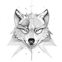 strong and lonely wolf tattoo design idea
