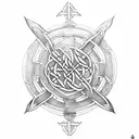 airborne Celtic fire iraq tattoo design idea