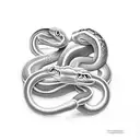 bracelet: two snakes biting each other's tails, one light and one dark. tattoo design idea