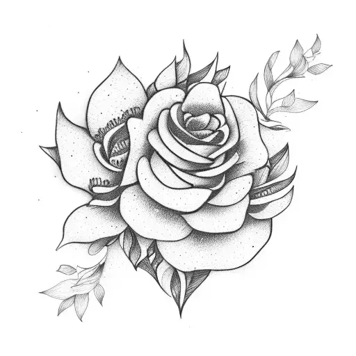 self love and flowers tattoo design idea