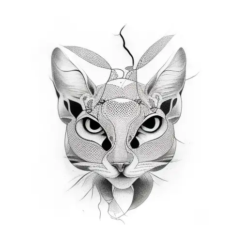 Full arm black and white animals with colored eyes tattoo design idea