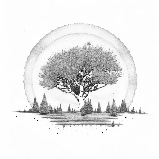 aspen tree tattoo design idea