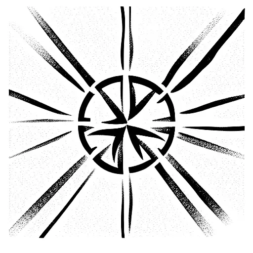 maltese cross with two dates tattoo design idea