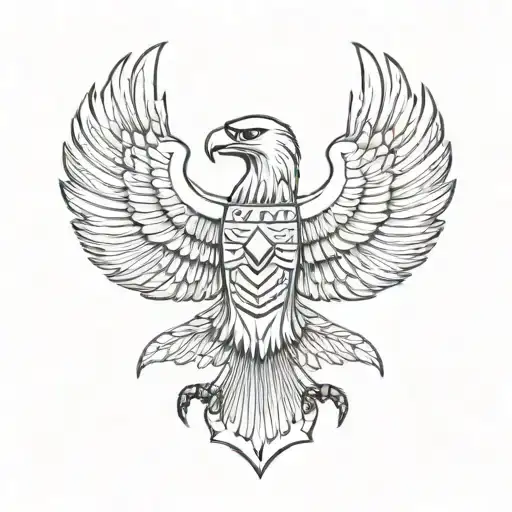 an egyptian eagle tattoo design idea