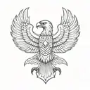 an egyptian eagle tattoo design idea