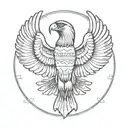 an egyptian eagle tattoo design idea