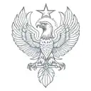 an egyptian eagle tattoo design idea