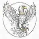 an egyptian eagle tattoo design idea