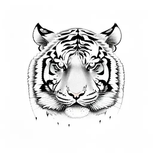 Tiger from hotline miami tattoo design idea