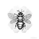 Honey Bee tattoo design idea