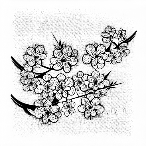 Cherry Blossom tattoo design idea