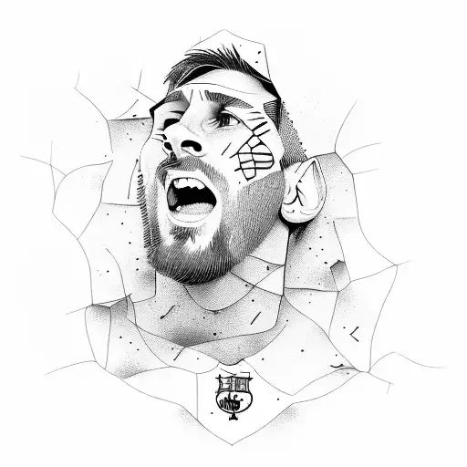 lionel messi tattoo design idea