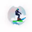 Snowboard tattoo design idea
