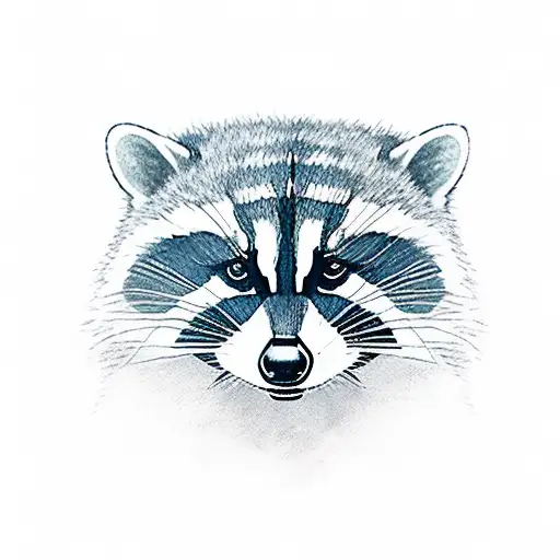 racoon with pistols tattoo design idea