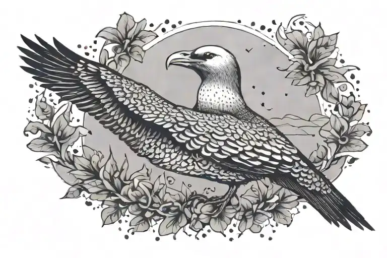 albatross bird tattoo design idea