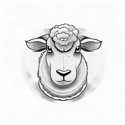 i want a tattoo design in the shape of a semicolon. But i want the semicolon to also represent the story of the 99 sheep tattoo design idea