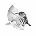 music into birds wrens tattoo design idea