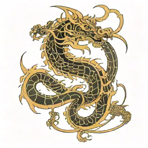 Design a Tattoo A dragon (representing your Chinese zodiac sign) wrapped around an integrated circuit (representing your Chinese zodiac sign). tattoo design idea