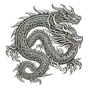 Design a Tattoo A dragon (representing your Chinese zodiac sign) wrapped around an integrated circuit (representing your Chinese zodiac sign). tattoo design idea