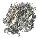 Design a Tattoo A dragon (representing your Chinese zodiac sign) wrapped around an integrated circuit (representing your Chinese zodiac sign). tattoo design idea