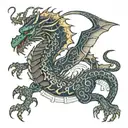 Design a Tattoo A dragon (representing your Chinese zodiac sign) wrapped around an integrated circuit (representing your Chinese zodiac sign). tattoo design idea