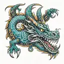 Design a Tattoo A dragon (representing your Chinese zodiac sign) wrapped around an integrated circuit (representing your Chinese zodiac sign). tattoo design idea
