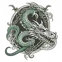 Design a Tattoo A dragon (representing your Chinese zodiac sign) wrapped around an integrated circuit (representing your Chinese zodiac sign). tattoo design idea