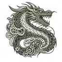 Design a Tattoo A dragon (representing your Chinese zodiac sign) wrapped around an integrated circuit (representing your Chinese zodiac sign). tattoo design idea