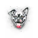 Black dog tattoo design idea