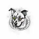 Black dog tattoo design idea