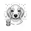 pixel hot dog tattoo design idea