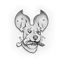 pixel hot dog tattoo design idea