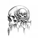 WW2 Serbian Skull tattoo design idea