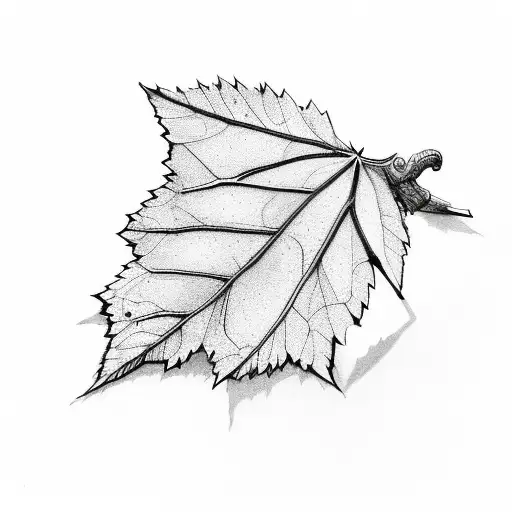 Leaf tattoo design idea
