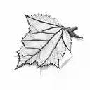 Leaf tattoo design idea