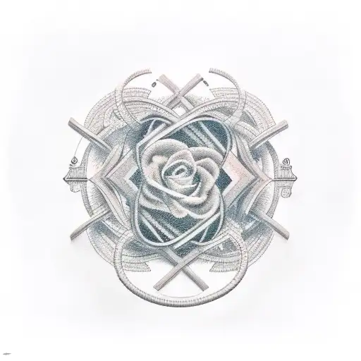 number 69, representing a loop, original tattoo design idea