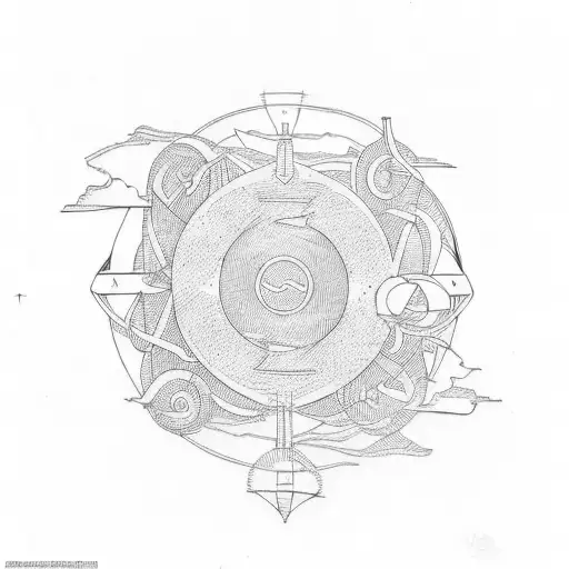 number 69, representing a loop, original, minimalist tattoo design idea