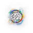 number 69, representing a loop, original tattoo design idea