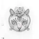 number 69, representing a loop, original tattoo design idea