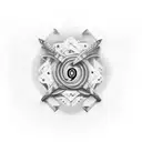 number 69, representing a loop, original tattoo design idea