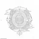 number 69, representing a loop, original, minimalist tattoo design idea
