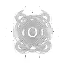 number 69, representing a loop, original, minimalist tattoo design idea