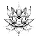 Lotus Flower + semicolon tattoo design idea
