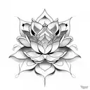 Lotus Flower + semicolon tattoo design idea