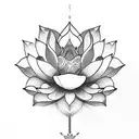 Lotus Flower + semicolon tattoo design idea